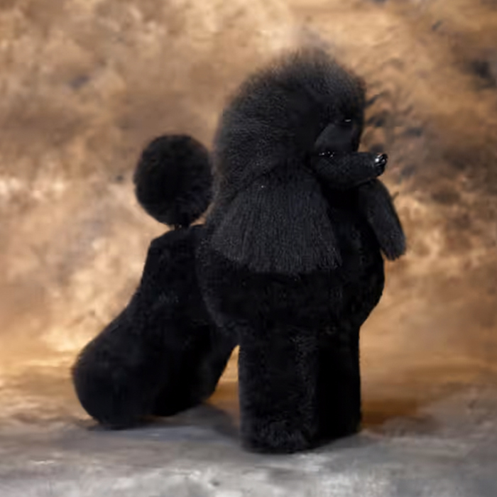 Mr. Jiang Pudel Ganzkörperhaar Lamm – Ersatzhaar Pudel-Pflegepuppe, schwarz – Bild 4