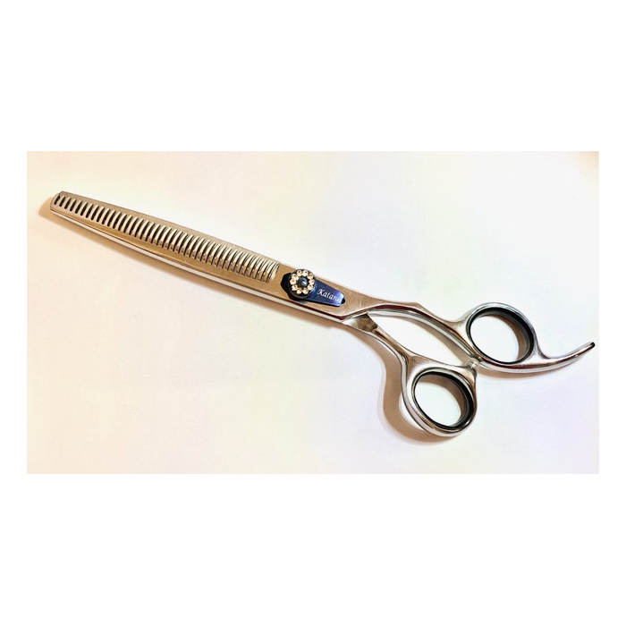 Pudelhaus Power Modellierschere 7 Zoll einseitig mit 40 Zähnen Silber