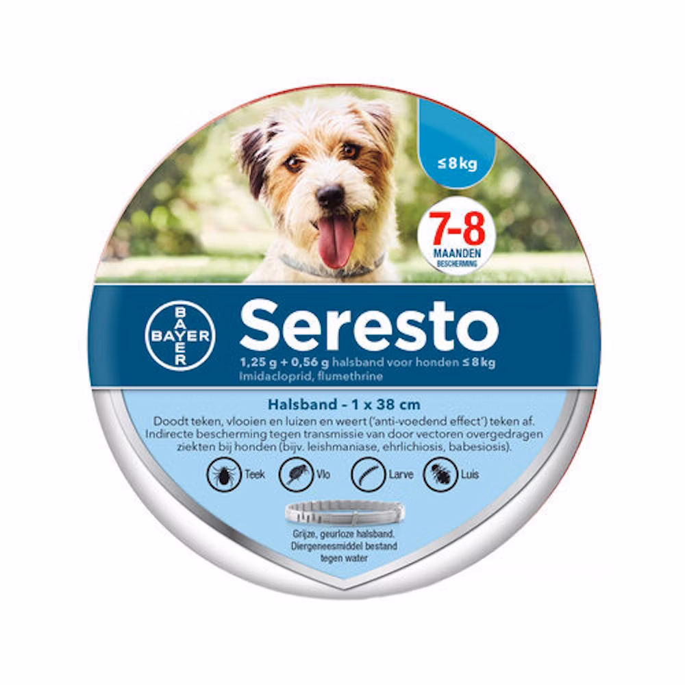 Seresto Zeckenhalsband und Flohhalsband für Hunde bis 8 kg