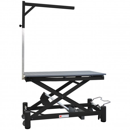 Stabilo Elite Trimmtisch in schwarz mit Handsteuerung und Einarm Halterung